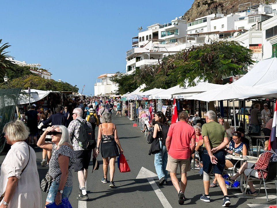 Vista del Mercadillo de Mogán