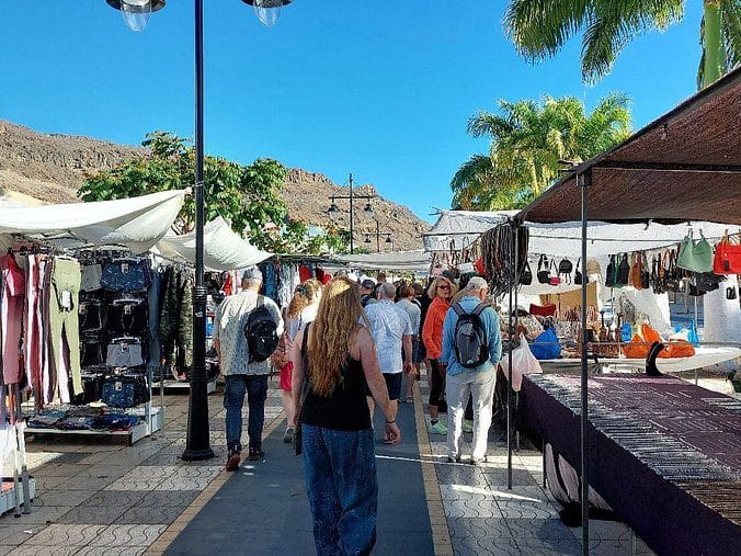Vista del Mercadillo de mogán en Gran Canaria