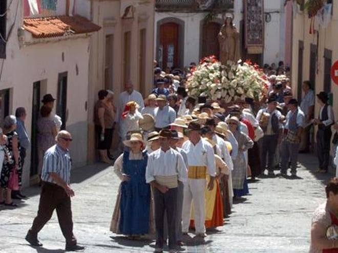 Vista de una romería en Santa Brígida
