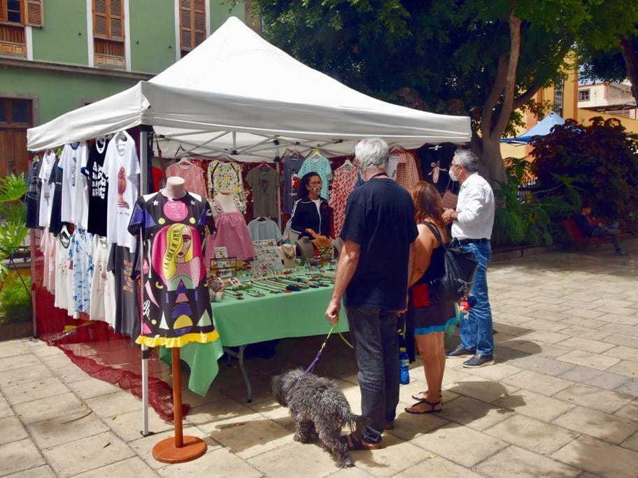 Vista del Mercadillo de Gáldar en Gran Canaria