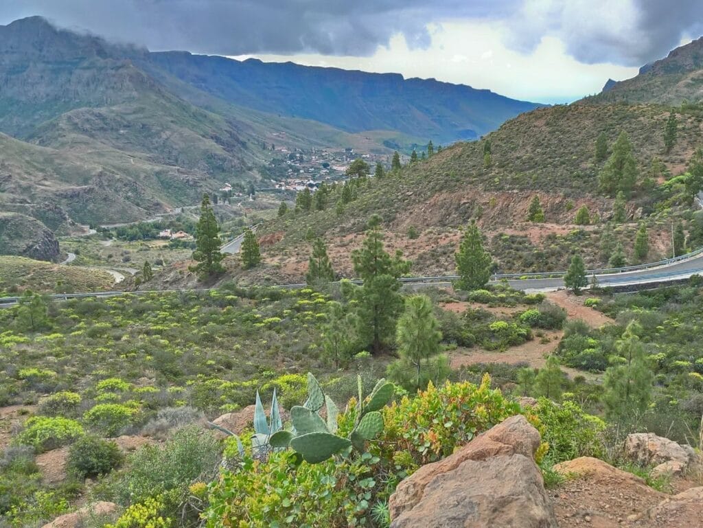 Vista del mirador de Fataga, uno de los mejores miradores en Gran canaria