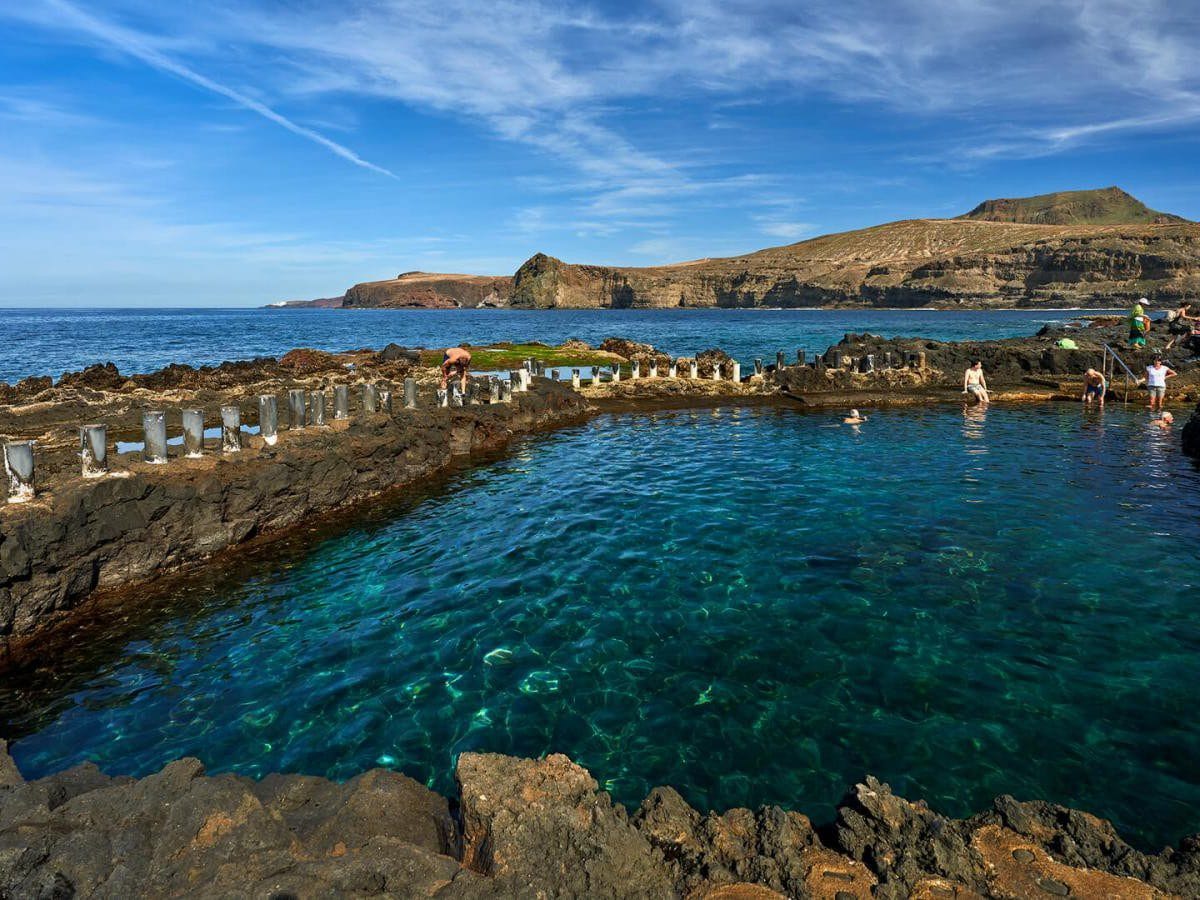 Vista de los Charcos en Agaete en Gran Canaria