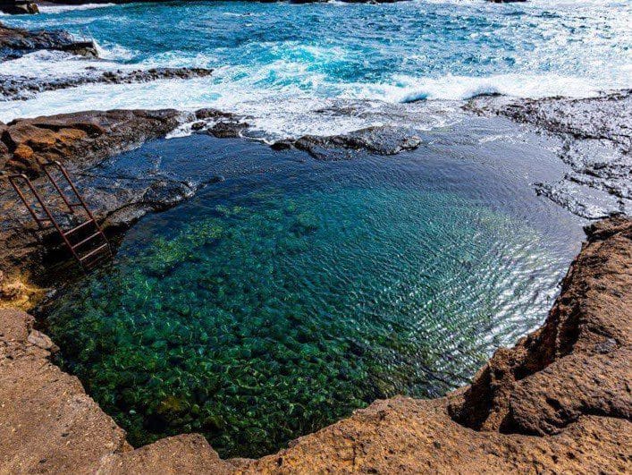 Vista de el Charco de La Virgen en Arico en Tenerife
