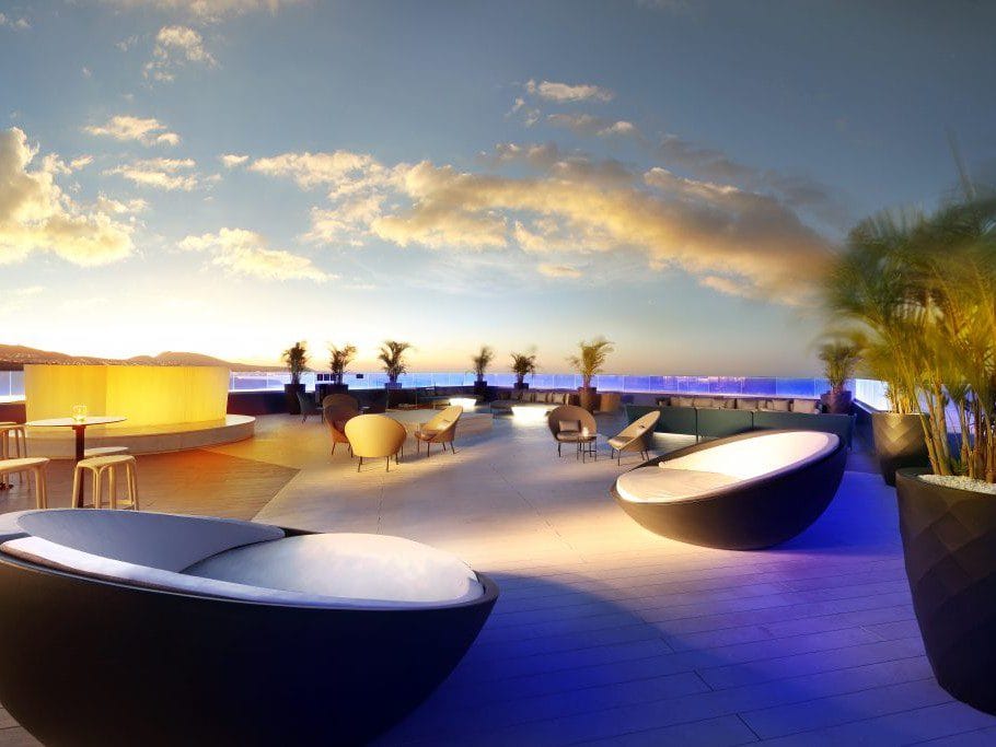 Vistas del rooftop del Hard Rock Rooftop en Tenerife