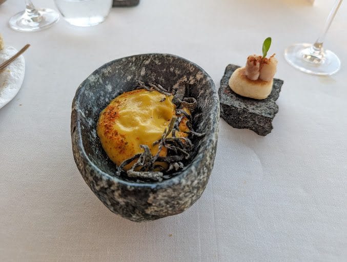 Vista de plato del restaurante Donaire en la guía michelín de Tenerife