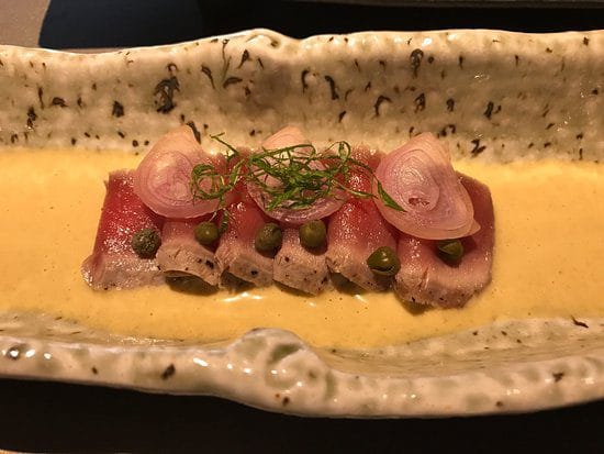Vista de plato del restaurante Kabuki en Tenerife, uno de los restaurante de la guia Michelin en Tenerife