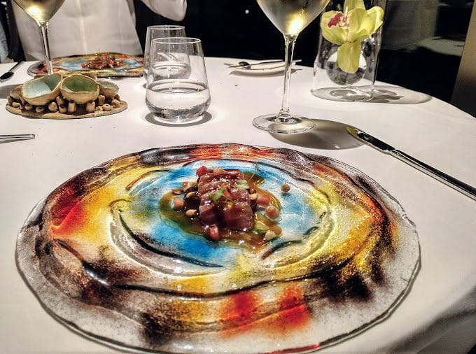 Vista de plato del restaurante La Cúpula en la guía Michelín de Tenerife