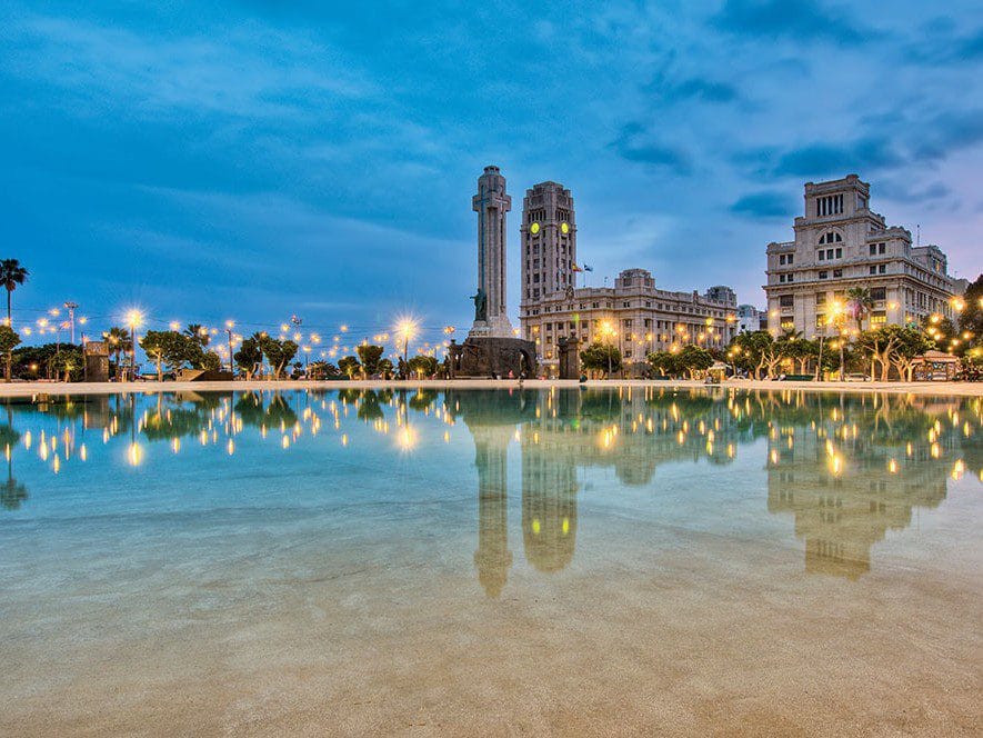 Vista de la Plaza de España en Santa Cruz
