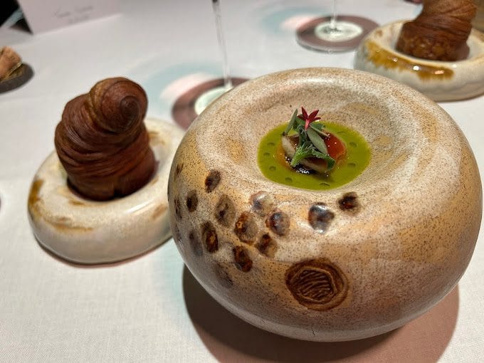 Vista de plato del restaurante San Ho en la Guía Michelín de Tenerife