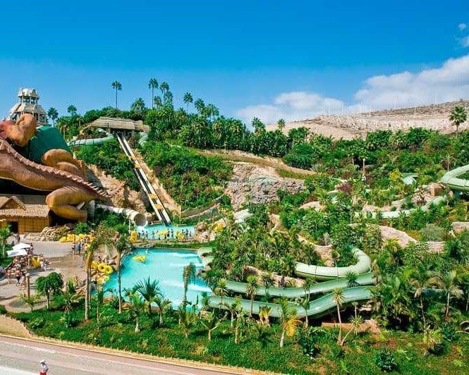 Vista del parque acuático Siam Park, uno de los lugares que visitar en la isla de tenerife