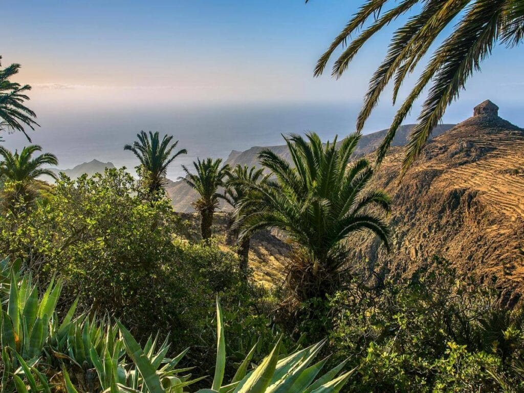 Vista desde el Mirador del Sombrero en La gomera