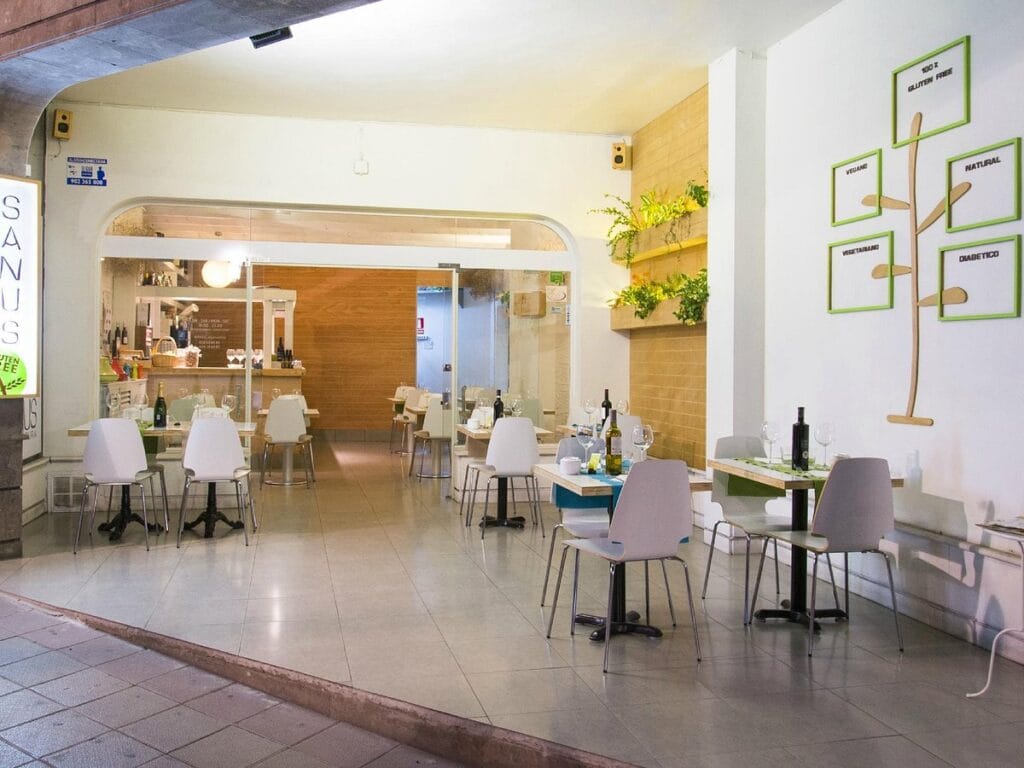 Vista del restaurante Sanus Fuerteventura, una de las mejores opciones saludables de Fuerteventura