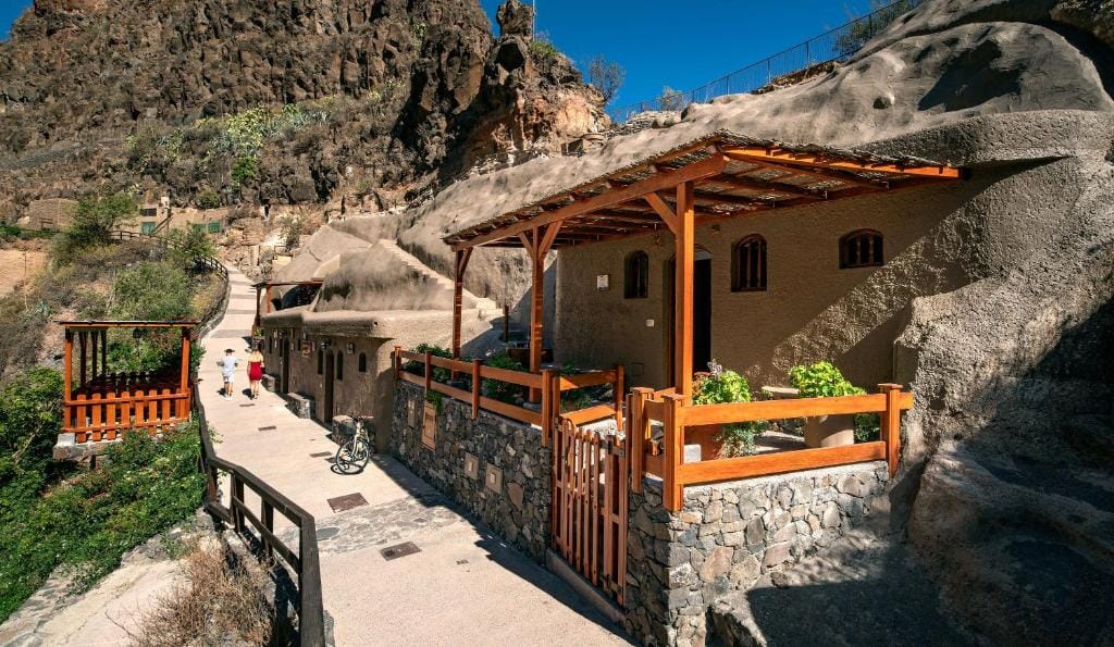 Vista de las Casas Rurales de Guayadeque, uno de los mejores alojamientos rurales en Gran Canaria