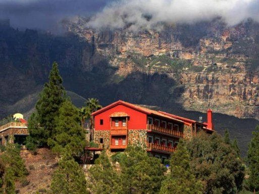 Vista de un hotel rural en la isla de Gran Canaria