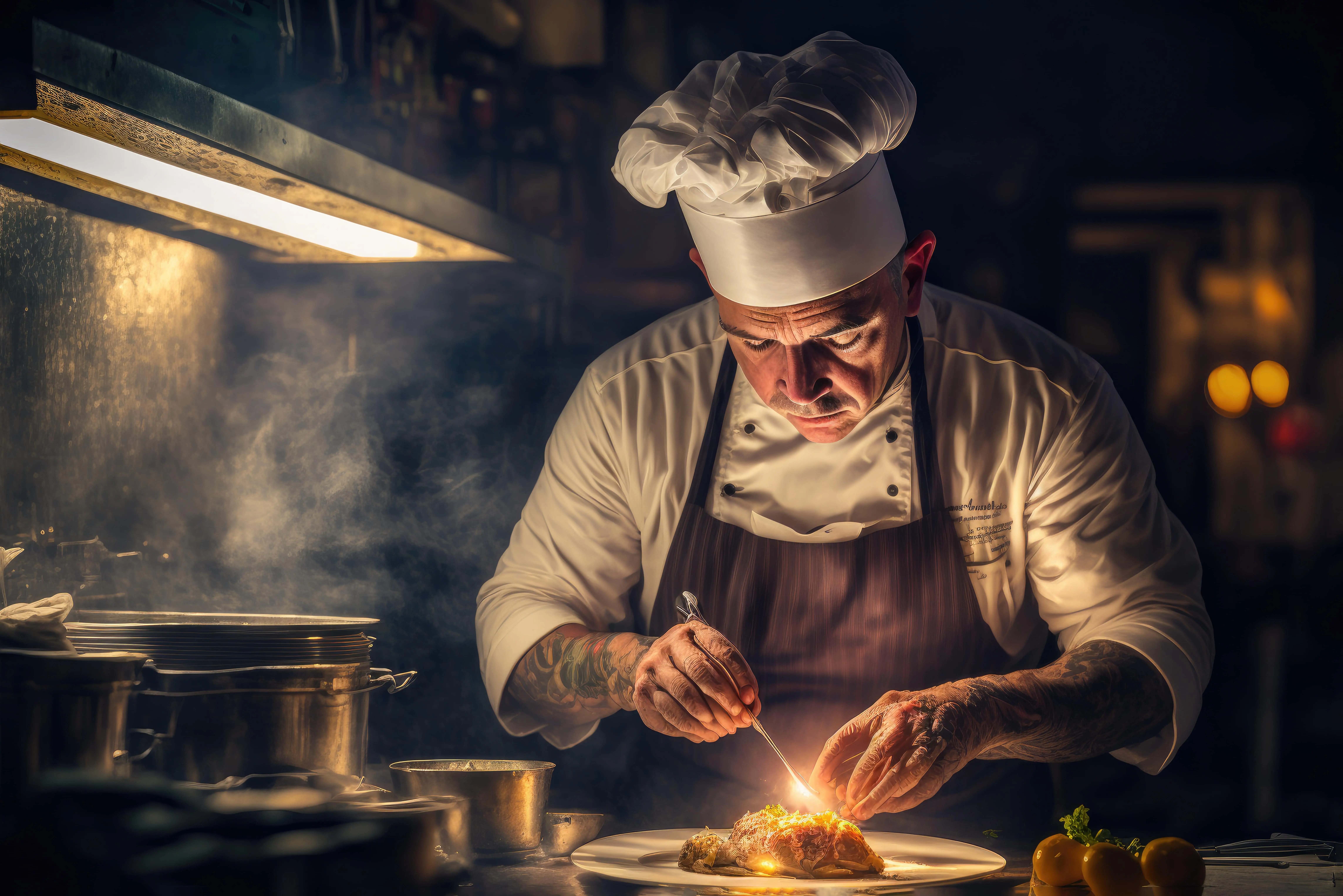 Chef en restaurante Michelín