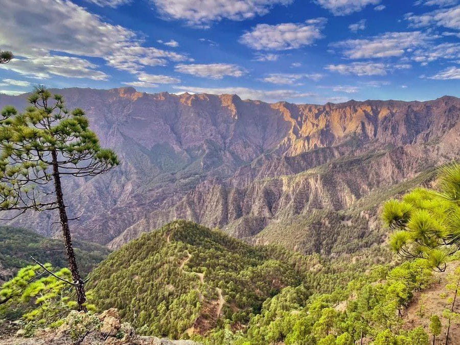 Caldera de Taburiente en la isla de La Palma