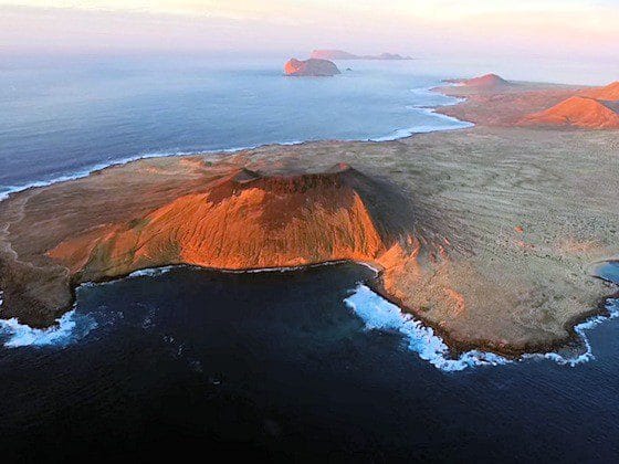 Paisaje volcánico en la graciosa