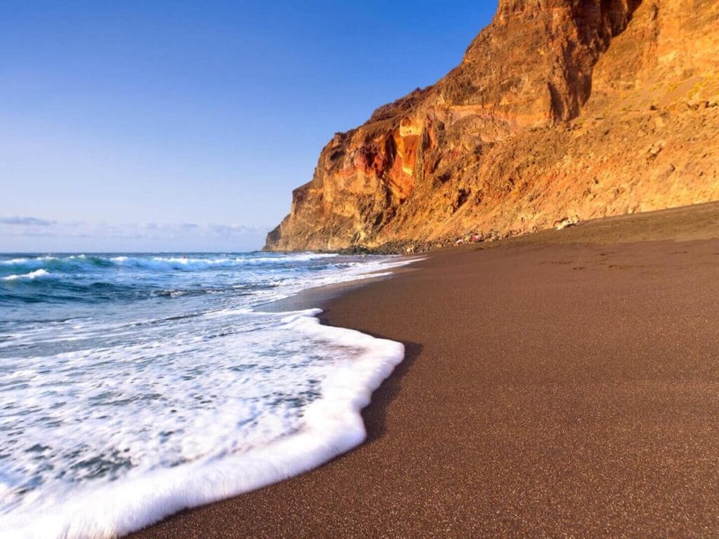 Vista de la Playa del Inglés La Gomera