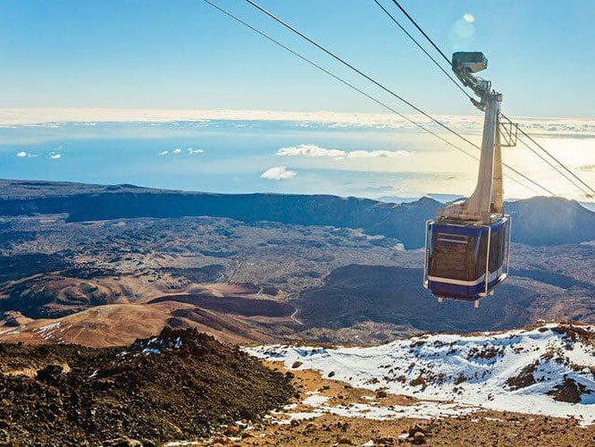 Vista del Teleférico del Teide, ejemplo de sostenibilidad