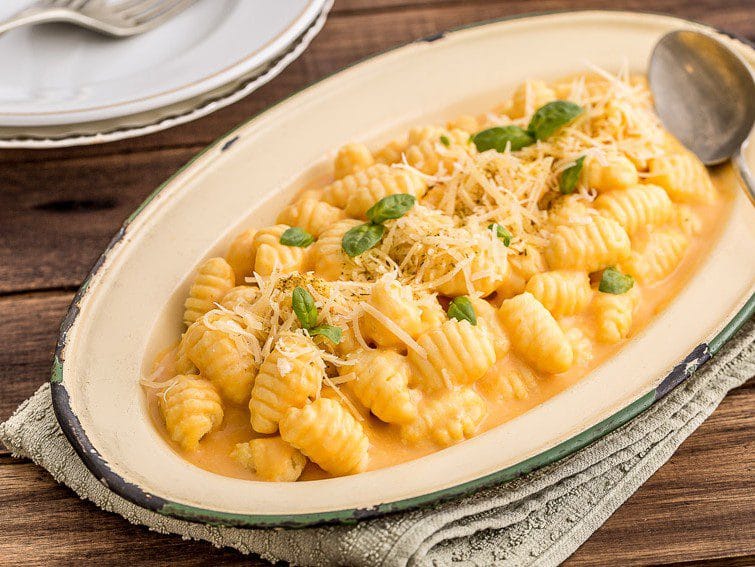 Gnocchi en restaurante vegetariano y vegano en Gran Canaria