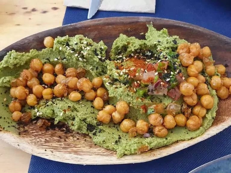 Hummus de berros en restaurantes vegetarianos en Gran Canaria