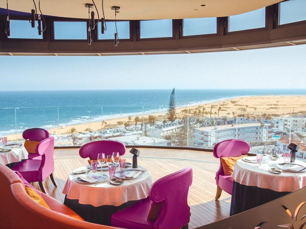 Vista panoramica desde un restaurante en San Bartolomé de Tirajana