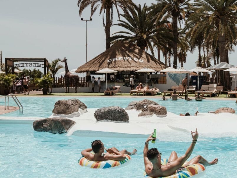 Vista de Chester Beach Club, uno de los beach club en Gran Canaria