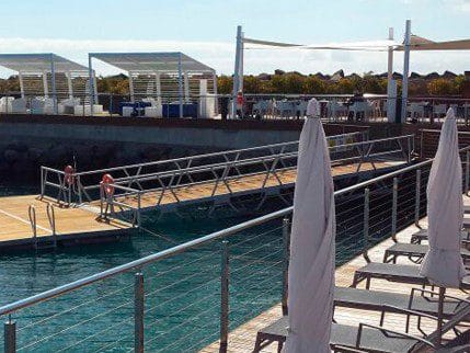 Vistas de la La Punta Yacht Club , uno de los mejores beach club en Gran Canaria