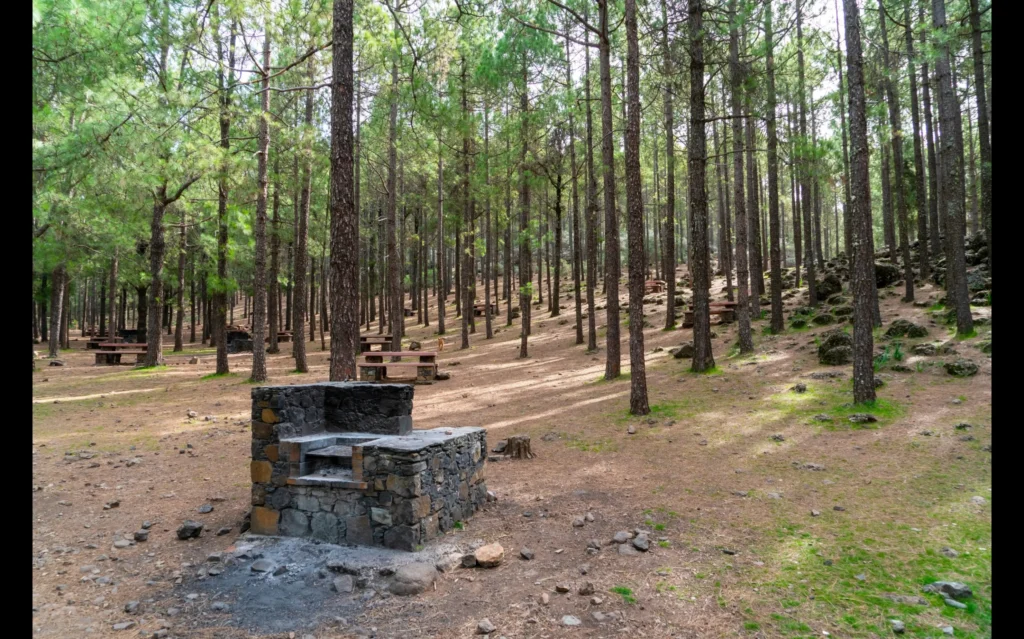 Vista de una de las areas recreativas en Gran Canaria