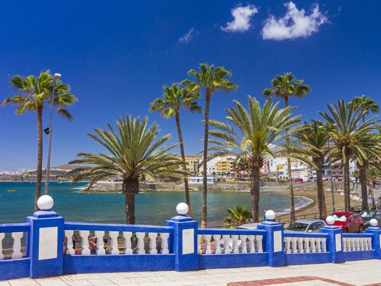 Vista del paseo de Arguineguin