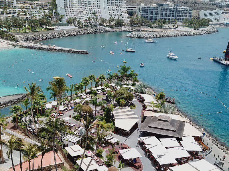 Vista de Chester Beach Club, uno de los beach club en Gran Canaria