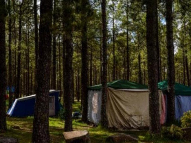 Vista de una de las zonas de acampada en Gran Canaria