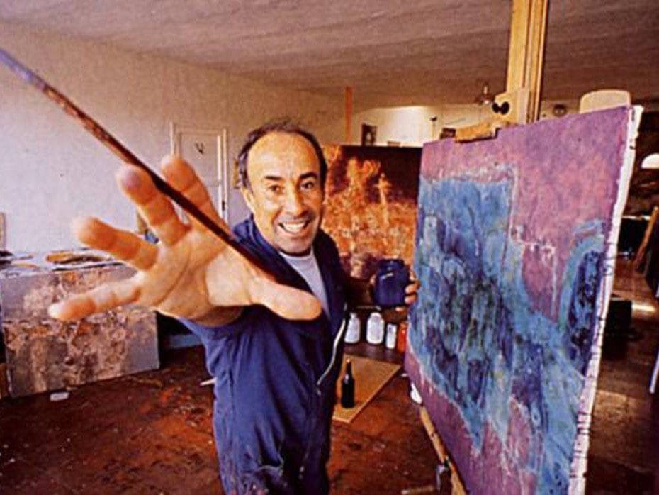 Vista de César Manrique en los procesos de creacion de sus obras