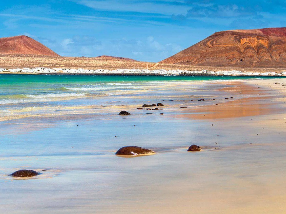 Vista de la Playa Bajo el Risco en Lanzarote