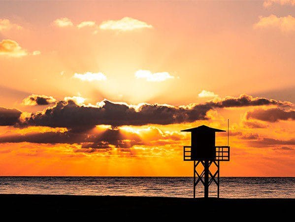 Vista de la Playa de Guacimeta, una de las mejores playas de Lanzarote