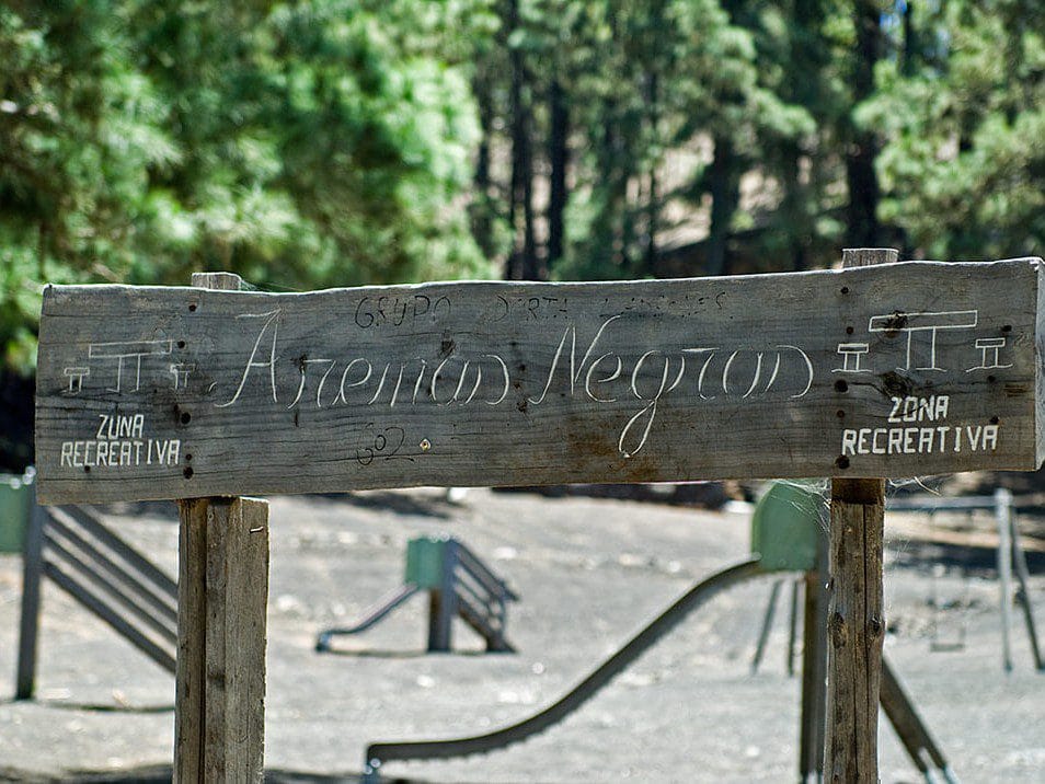 Vista del Área Recreativa Arenas Negras, una de las mejores areas recreativas de Tenerife