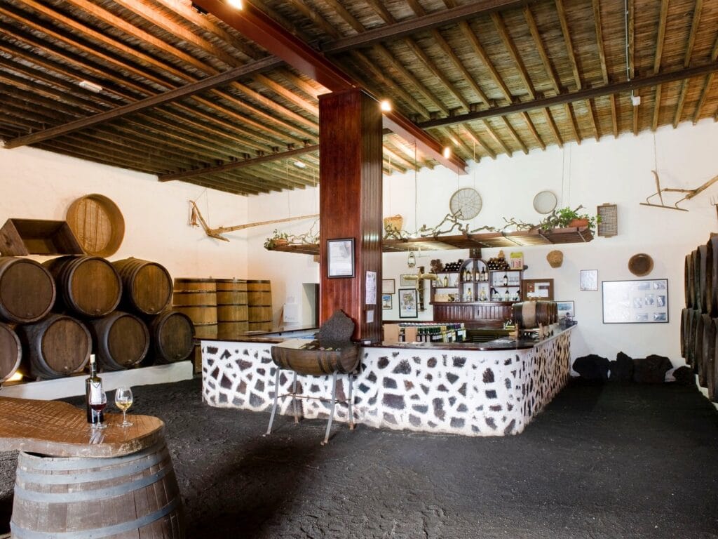 Vista de la Bodega La Geria, una de las mejores bodegas en lanzarote