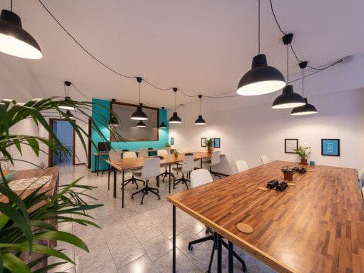 Vista de un espacio de coworking en Tenerife