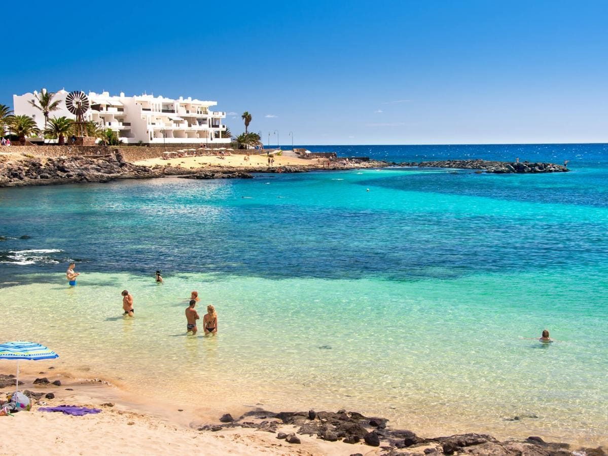 Vista de la Playa del Jablillo, una de las mejores playas en Lanzarote