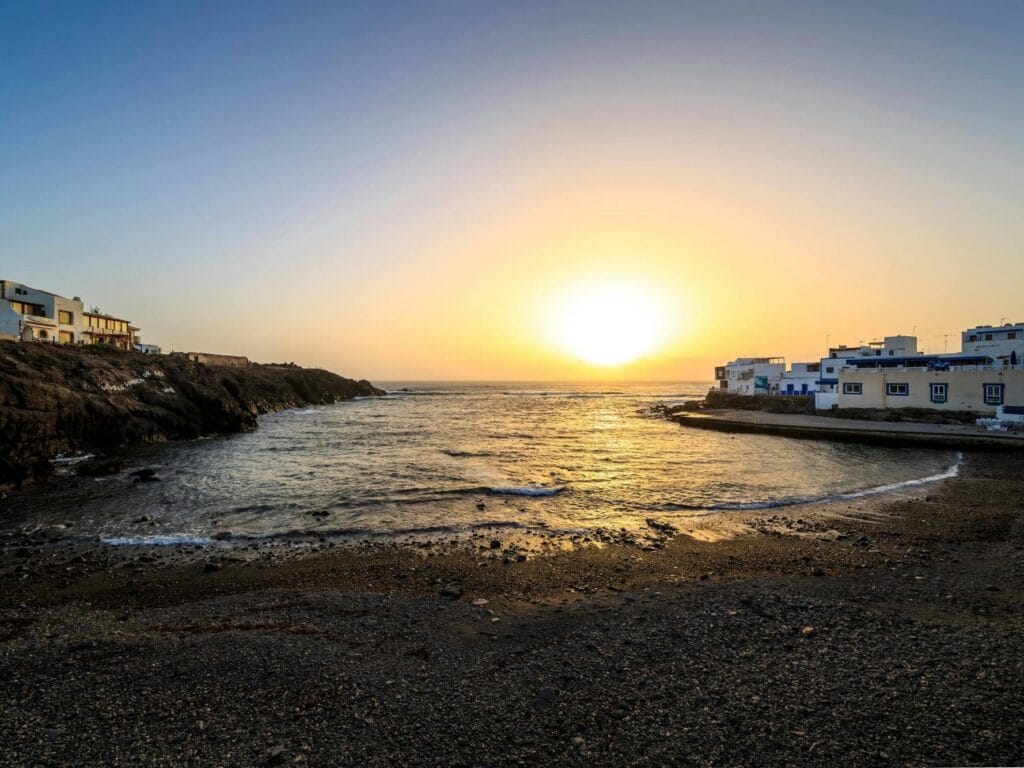 Vistas del atardeces en El Cotillo en Fuerteventura