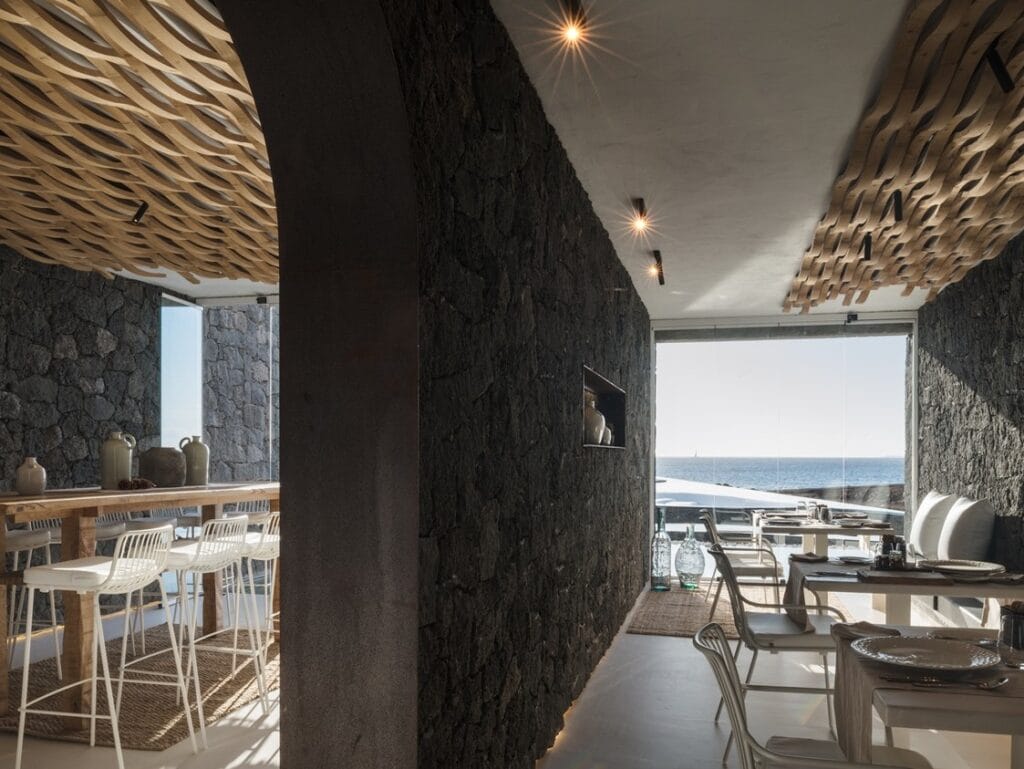 Vista del restaurante Kamezi, uno de los restaurantes de la guia michelin en Lanzarote