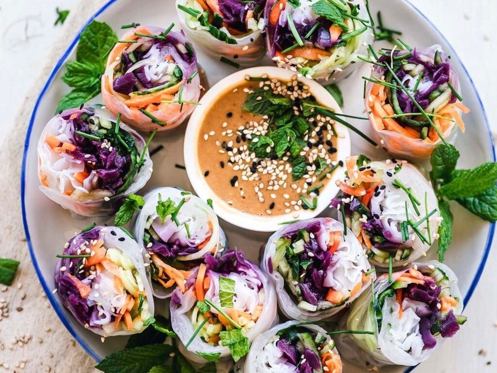 Vista de un plato vegetariano en Lanzarote
