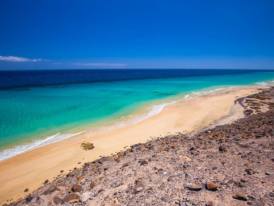 Vistas de la Playa de Butihondo, una de las mejores playas en Fuerteventura