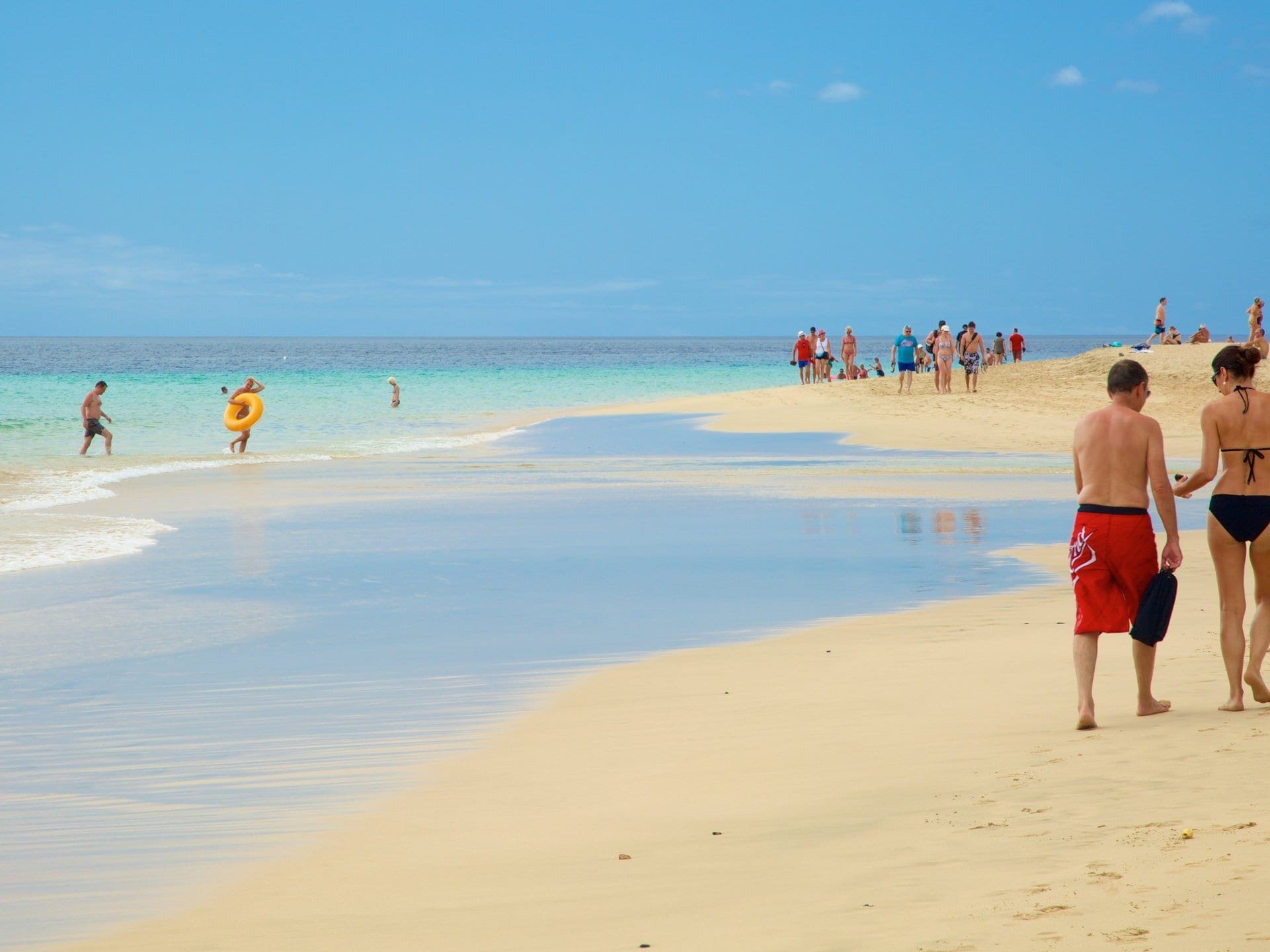Vista de la Playa del Matorral, una de las mejores playas de Fuerteventura
