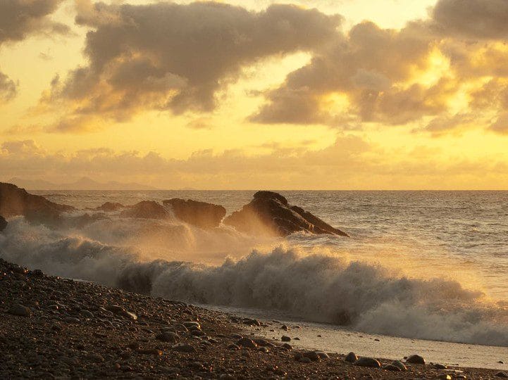 Vistas de la puesta de sol en Ajui, una de las mejores en Fuerteventura