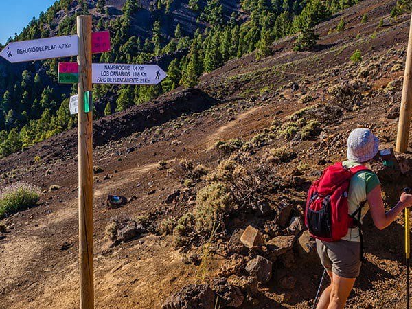 Vista de un sendero en la isla de La Palma