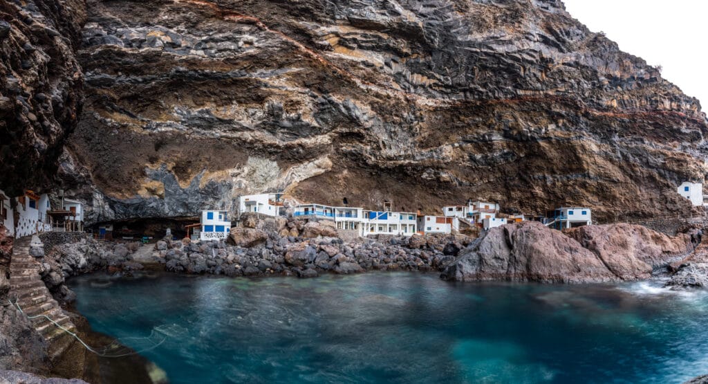 Vista del pueblo de Poris de Candelaria, uno de los pueblos mas bonitos de La Palma