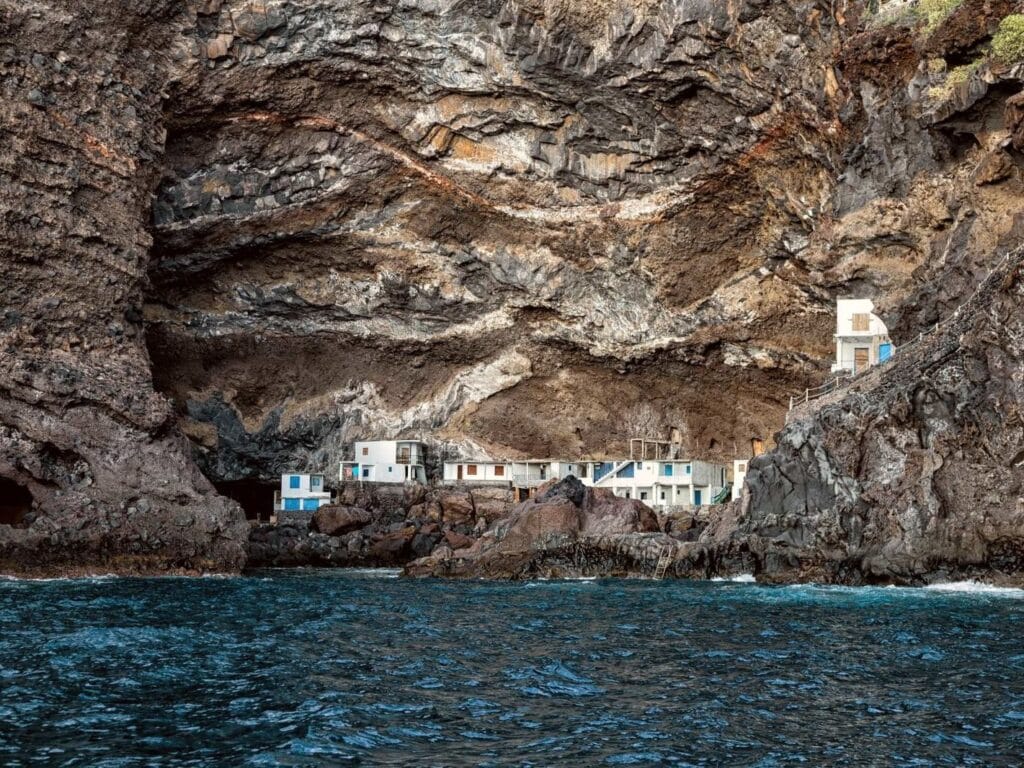 Vista del pueblo Porís de Candelaria en La Palma