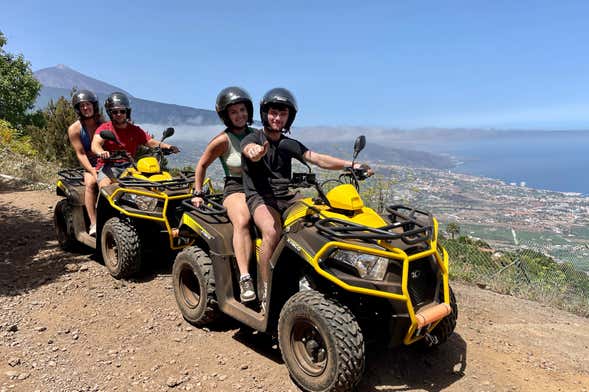 Vista de Tour en quad por La Orotava y el norte de Tenerife atardecer, una de las actividades que hacer en Tenerife