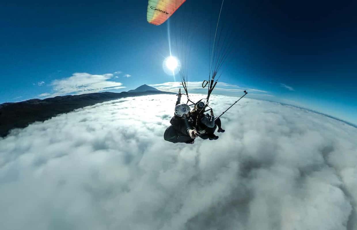 Vista de Parapente Tenerife: vuelo desde el Teide a Puerto de la Cruz